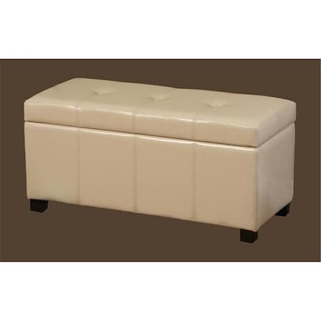 Warehouse Of Tiffany Ariel Ivory Leather Storage Bench WT-M1157-WB IVORY